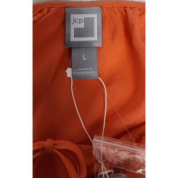 JCP JPPenny Round Neck Semi-Sheer Embellished Long Balloon Sleeve Color Pink - Picture 9 of 10